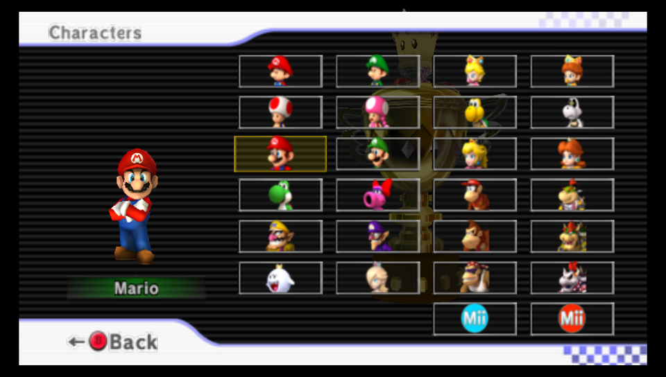 Character select