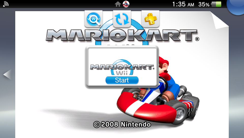LiveArea start screen